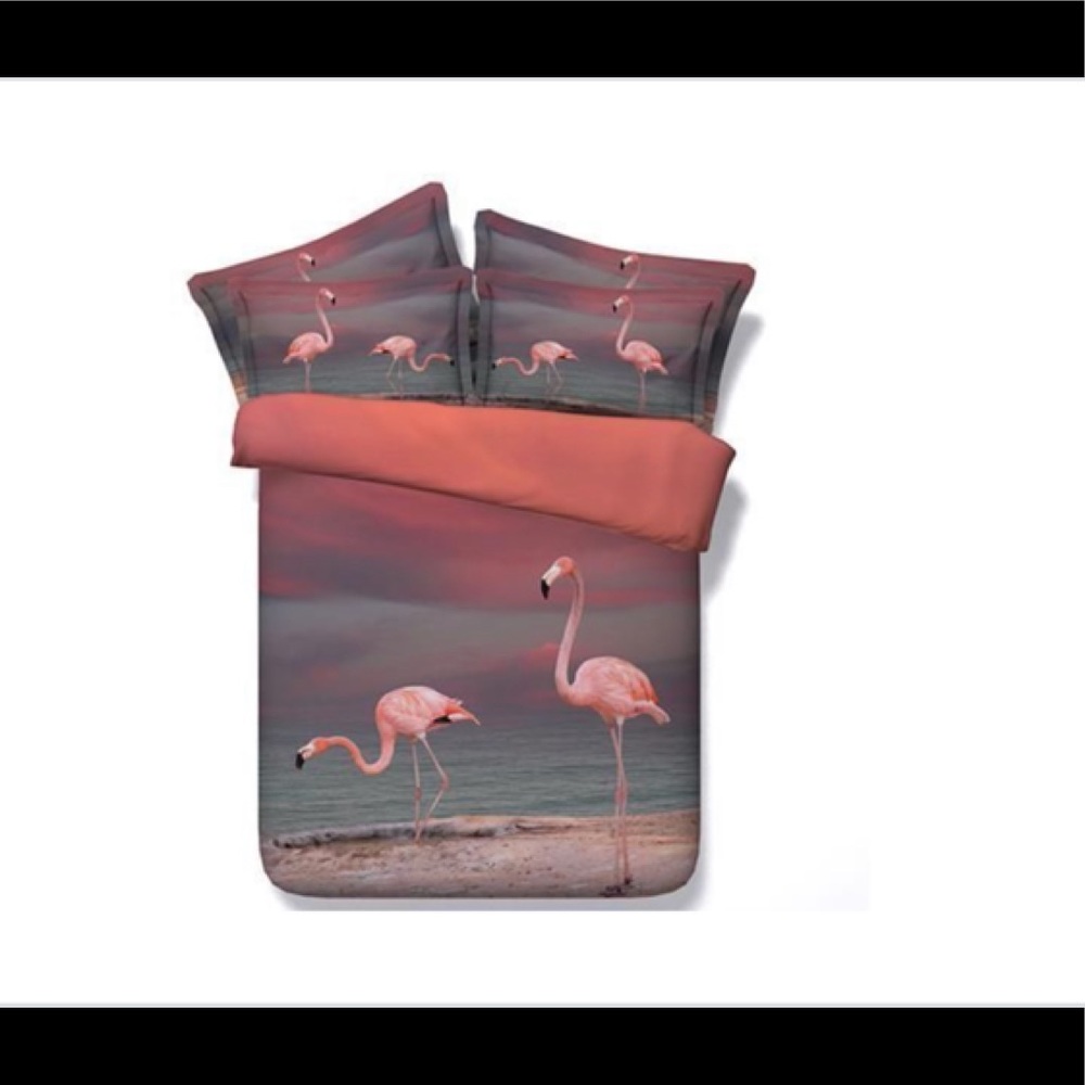 Duvet Set Full Size Flamingo